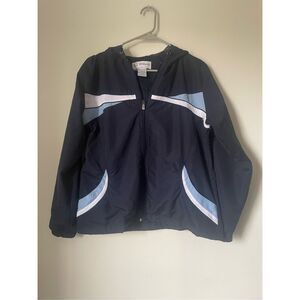 Wilson size large women’s navy and white outdoor jacket tennis track